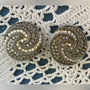 Richard Kerr vintage large clip on earrings